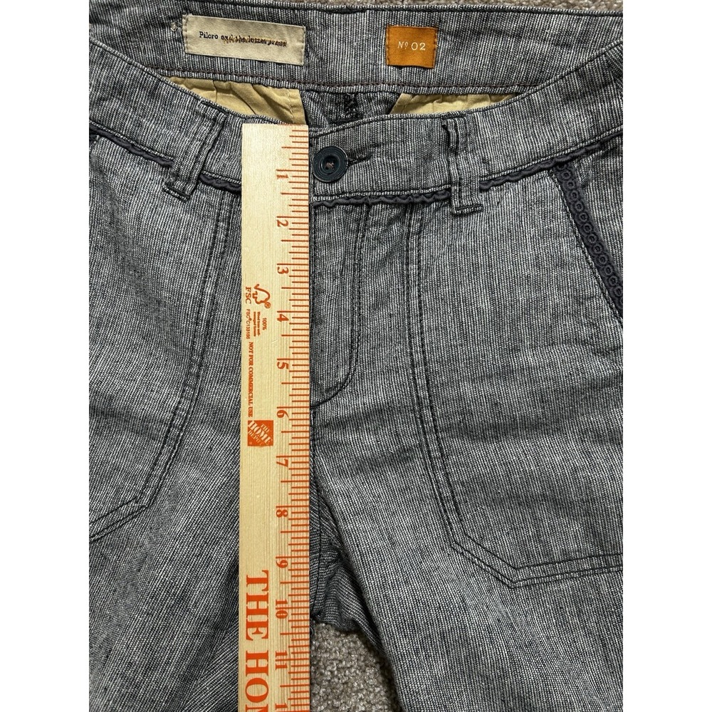 Pilcro and the Letterpress‎ Pants Women's 2 Linen Blend Preppy Wide Leg Pants - Picture 3 of 7